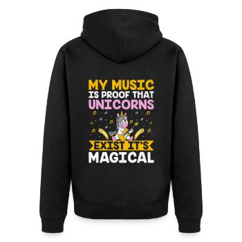 Musicien Auteur-compositeur Chanteur Musicien Musique Musique Pr - Veste à capuche bio Premium Unisexe - noir - Dos - Nico (187cm)