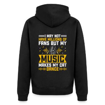 Musicien Auteur-compositeur Chanteur Musicien Musique Musique Pr - Veste à capuche bio Premium Unisexe - noir - Dos - Nico (187cm)