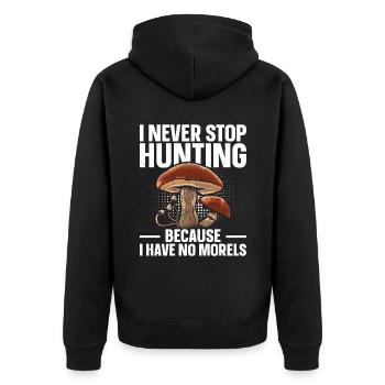Können Sie Mir Ihre Geheimen Orte Für Die - Unisex Premium Bio Zip Hoodie - Schwarz - Hinten - Nico (187cm)