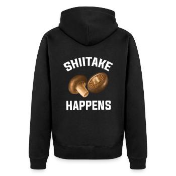 Rufen Sie Mich An Für Morchel Support Mushrooms - Unisex Premium Bio Zip Hoodie - Schwarz - Hinten - Nico (187cm)