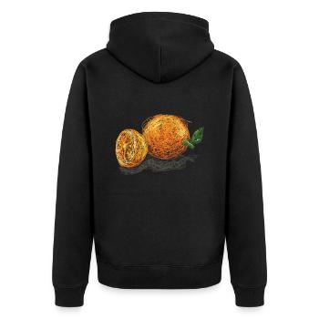 Tout ce qui a trait aux agrumes - Veste à capuche bio Premium Unisexe - noir - Dos - Nico (187cm)