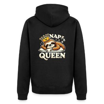 Détendez-vous avec notre Nap Queen Sloth - Veste à capuche bio Premium Unisexe - noir - Dos - Nico (187cm)