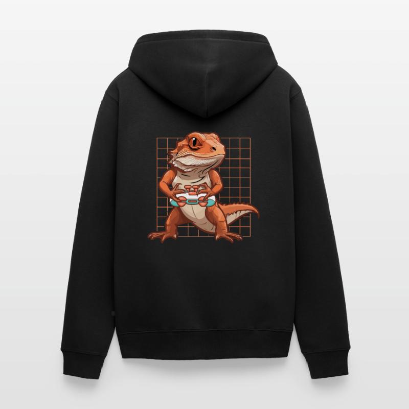 Spiele Controller Gaming Rex Dino Mit Controller Unisex Premium Bio Zip Hoodie