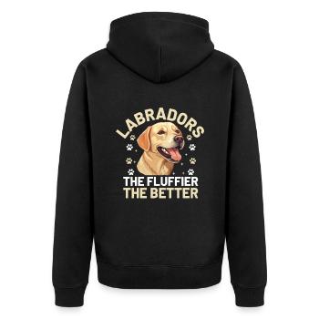 Labradors Le Fluffier Le Meilleur Labrador Retriev - Veste à capuche bio Premium Unisexe - noir - Dos - Nico (187cm)