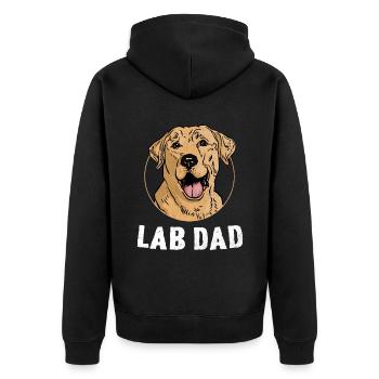 Lab Dad Labrador Retriever Labradors Dog Retriever - Veste à capuche bio Premium Unisexe - noir - Dos - Nico (187cm)