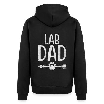 Lab Dad Labrador Retriever Labradors Dog Retriever - Veste à capuche bio Premium Unisexe - noir - Dos - Nico (187cm)