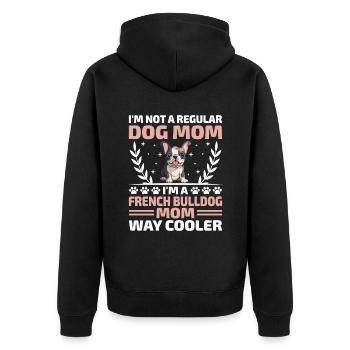Je ne suis pas une maman chien ordinaire Je suis une maman bouledogue français - Veste à capuche bio Premium Unisexe - noir - Dos - Nico (187cm)