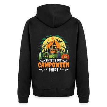 Design d’Halloween « This Is My Campoween » - Veste à capuche bio Premium Unisexe - noir - Dos - Nico (187cm)