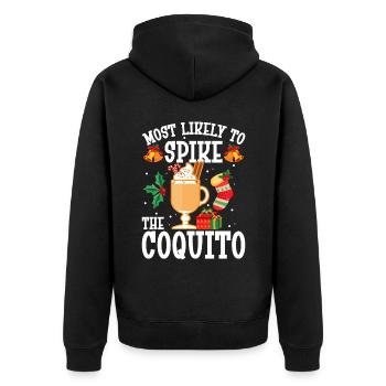 Joyeux Noël, le plus susceptible de piquer le - Veste à capuche bio Premium Unisexe - noir - Dos - Nico (187cm)