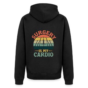 La chirurgie est mon cardio chirurgien chirurgien Docteur en chirurgie Surge - Veste à capuche bio Premium Unisexe - noir - Dos - Nico (187cm)