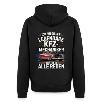 Je suis ce mécanicien automobile légendaire de la - Veste à capuche bio Premium Unisexe - noir - Dos - Nico (187cm)