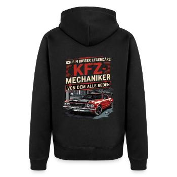 Je suis ce mécanicien automobile légendaire - Veste à capuche bio Premium Unisexe - noir - Dos - Nico (187cm)