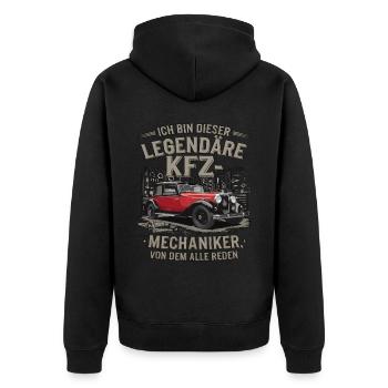Je suis ce mécanicien automobile légendaire - Veste à capuche bio Premium Unisexe - noir - Dos - Nico (187cm)