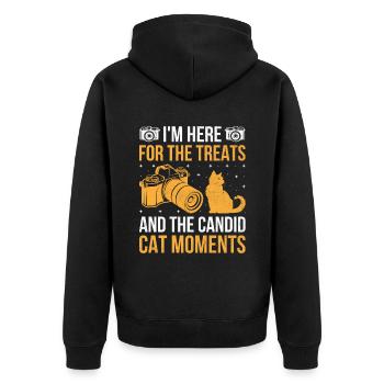 Chat Photographes Chat Amoureux Des Chats Photo - Veste à capuche bio Premium Unisexe - noir - Dos - Nico (187cm)