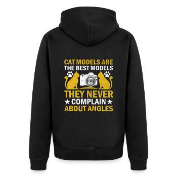 Chat Photographes Chat Amoureux Des Chats Photo - Veste à capuche bio Premium Unisexe - noir - Dos - Nico (187cm)