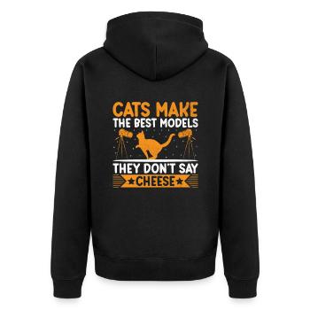 Chat Photographes Chat Amoureux Des Chats Photo - Veste à capuche bio Premium Unisexe - noir - Dos - Nico (187cm)