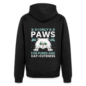 Chat Photographes Chat Amoureux Des Chats Photo - Veste à capuche bio Premium Unisexe - noir - Dos - Nico (187cm)