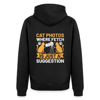 Chat Photographes Chat Amoureux Des Chats Photo - Veste à capuche bio Premium Unisexe - noir - Dos - Nico (187cm)