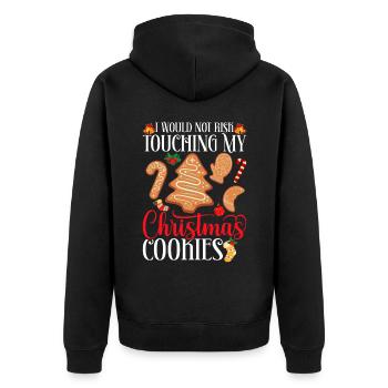 Ce n’est pas accumuler quand ce sont des biscuits de Noël - Veste à capuche bio Premium Unisexe - noir - Dos - Nico (187cm)