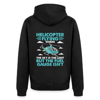 Vol en hélicoptère là où le ciel est la limite Pilote - Veste à capuche bio Premium Unisexe - noir - Dos - Nico (187cm)