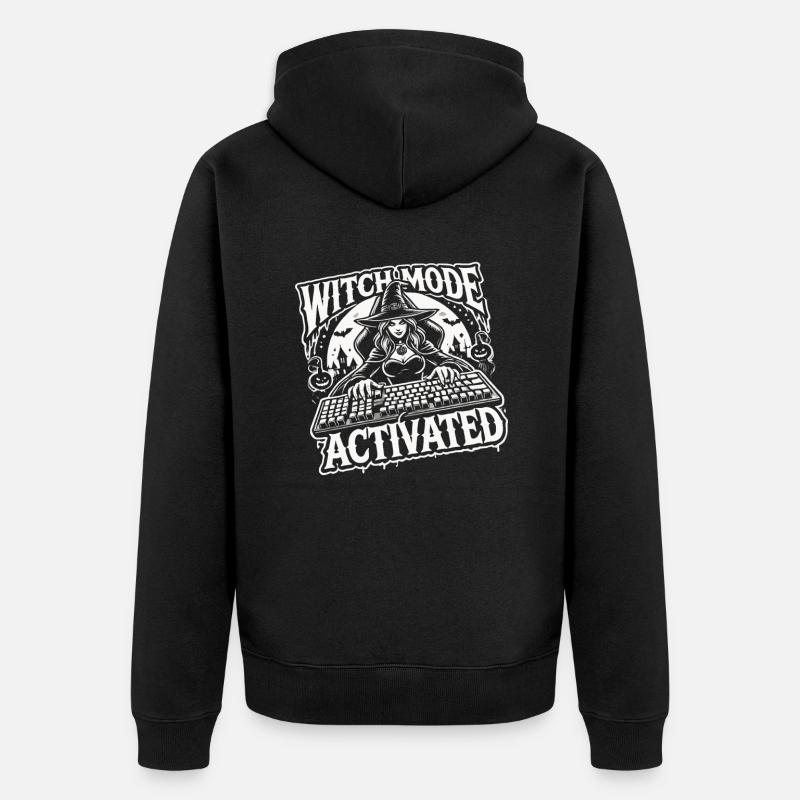 Hex Mode Enabled Design - Unisex Premium Organic Zip Hoodie - black