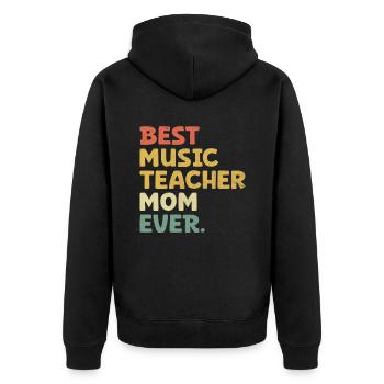 Meilleur professeur de musique maman de tous les temps Musicien Class Teachin - Veste à capuche bio Premium Unisexe - noir - Dos - Nico (187cm)