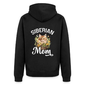 Zeigen Sie Ihren Stolz Als Katzenelternteil - Unisex Premium Bio Zip Hoodie - Schwarz - Hinten - Nico (187cm)