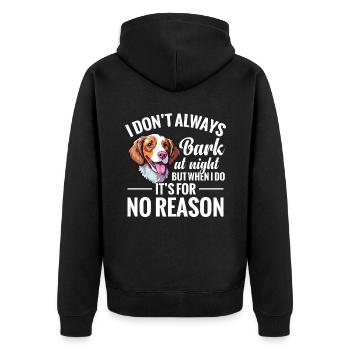 Chien, je n’aboie pas toujours la nuit, mais quand je - Veste à capuche bio Premium Unisexe - noir - Dos - Nico (187cm)