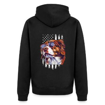 Poussez le style au niveau supérieur avec notre Cool Dog - Veste à capuche bio Premium Unisexe - noir - Dos - Nico (187cm)