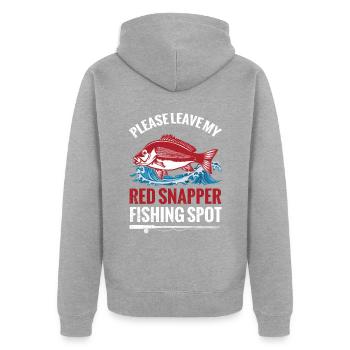 Fishing please leave my red snapper - Unisex Premium Organic Zip Hoodie - heather grey - Back - Nico (187cm)