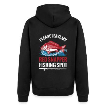 Fishing please leave my red snapper - Unisex Premium Organic Zip Hoodie - black - Back - Nico (187cm)