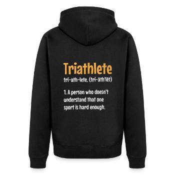 Triathlète Une personne qui ne comprend pas cela sur - Veste à capuche bio Premium Unisexe - noir - Dos - Nico (187cm)