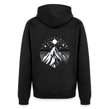 Mountain Snow Skiing Skier Ski Winter Sports Skis - Unisex Premium Organic Zip Hoodie - black - Back - Nico (187cm)