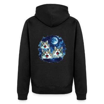 La vie est meilleure avec les chats - Veste à capuche bio Premium Unisexe - noir - Dos - Nico (187cm)