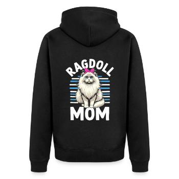 Ragdoll Maman Ragdolls Propriétaire Amoureux des chats - Veste à capuche bio Premium Unisexe - noir - Dos - Nico (187cm)