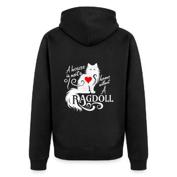 Une maison n’est pas une maison sans un amant de Ragdoll Ragd - Veste à capuche bio Premium Unisexe - noir - Dos - Nico (187cm)