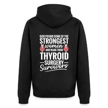 God has found some of the strongest women - Unisex Premium Organic Zip Hoodie - black - Back - Nico (187cm)