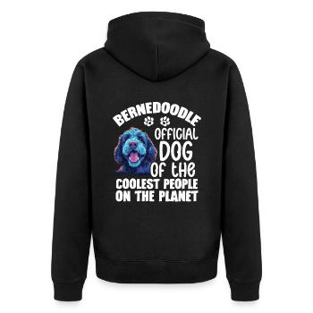 Bernedoodle, chien officiel des plus cool - Veste à capuche bio Premium Unisexe - noir - Dos - Nico (187cm)
