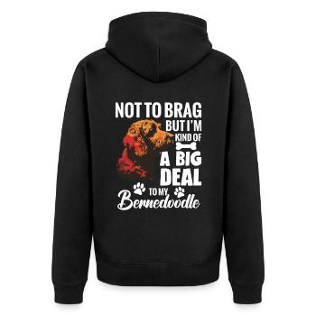 I don't want to brag, but I'm kind of - Unisex Premium Organic Zip Hoodie - black - Back - Nico (187cm)