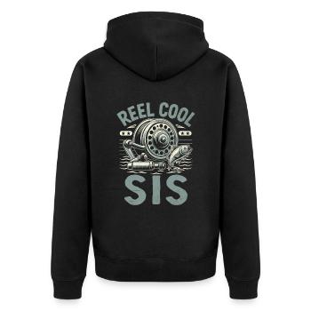 Moulinet Cool Sis Pêche Pêcheur Pêcheur Soeur Angl - Veste à capuche bio Premium Unisexe - noir - Dos - Nico (187cm)