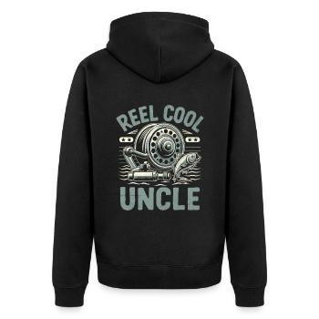Moulinet Cool Uncle Fishing Angler Pêcheur Pêcheurs - Veste à capuche bio Premium Unisexe - noir - Dos - Nico (187cm)