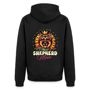 Shepherd Mom German Shepherd Dog Lover Shepherds G - Unisex Premium Organic Zip Hoodie - black - Back - Nico (187cm)