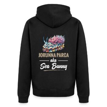 Nacktschnecke Jorunna Parca, Auch Bekannt Als - Unisex Premium Bio Zip Hoodie - Schwarz - Hinten - Nico (187cm)