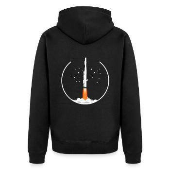 Piccoloïste, ce n’est pas une flûte - Veste à capuche bio Premium Unisexe - noir - Dos - Nico (187cm)