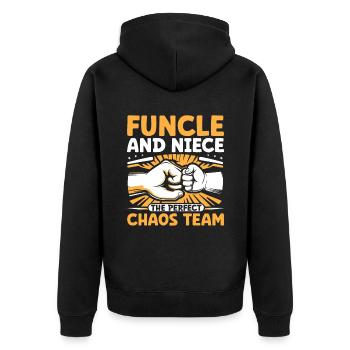 Funcle And Niece The Perfect Chaos Team Uncle Fami - Veste à capuche bio Premium Unisexe - noir - Dos - Nico (187cm)
