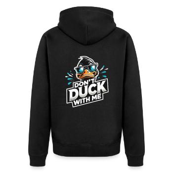 Cool duck, ne duck pas avec moi - Veste à capuche bio Premium Unisexe - noir - Dos - Nico (187cm)