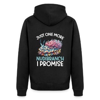 Nur Noch Eine Nacktschnecke, Das Verspreche Ich - Unisex Premium Bio Zip Hoodie - Schwarz - Hinten - Nico (187cm)