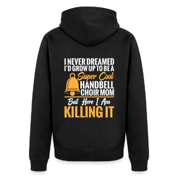 I never thought that I would one day have a - Unisex Premium Organic Zip Hoodie - black - Back - Nico (187cm)