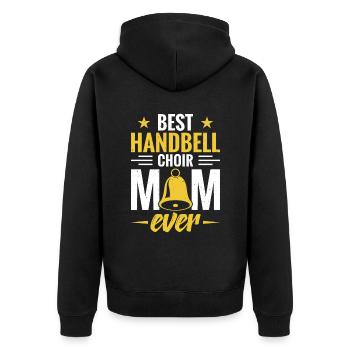The Best Handbell Choir Mom Ever - Unisex Premium Organic Zip Hoodie - black - Back - Nico (187cm)