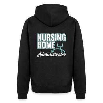 Administrateurs de maisons de soins infirmiers - Veste à capuche bio Premium Unisexe - noir - Dos - Nico (187cm)